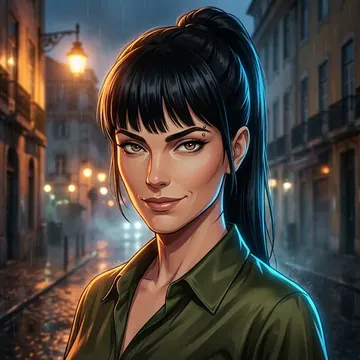 Portrait of Adelaide Da Rosa, an AI character