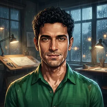 Porträt von Adhir Bhatti, einem AI-Charakter