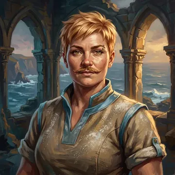 Portrait of Aeloch Moorcroft, an AI character