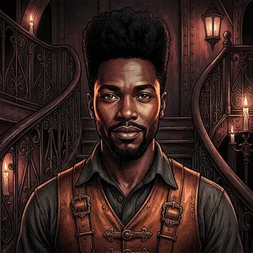 Retrato de Akiiki Dahlak, um personagem de AI