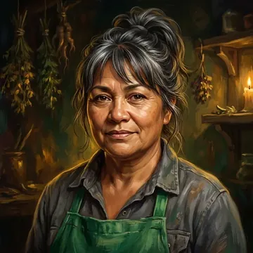 Portrait of Alamea Heka, an AI character