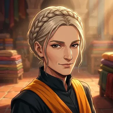 Portrait of Alwen Sallowwood, an AI character