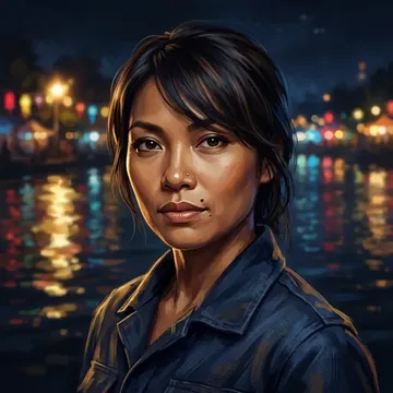 Portrait of Amalia Nugraha, an AI character