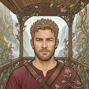 Portrait of Amphionyx Pelagios, an AI character