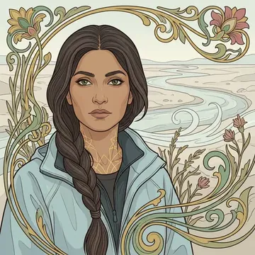 Ritratto di Amrita Kothari, un personaggio AI