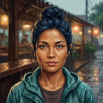 Portret postaci AI o imieniu Ananta Widodo