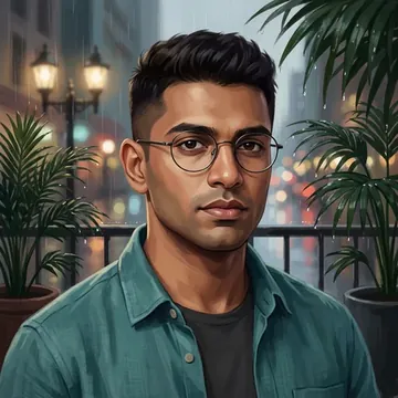 Portrait of Aniketh Aravamudan, an AI character