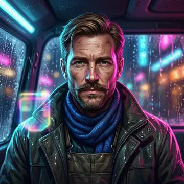 Portrait of Anilou Cinder-Sloan, an AI character