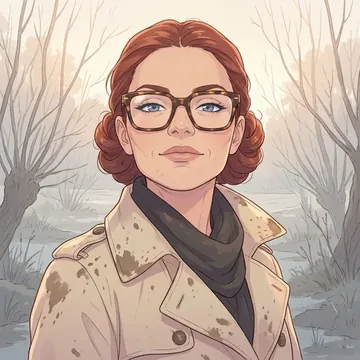 Portrait of Annette Waldegrave, an AI character