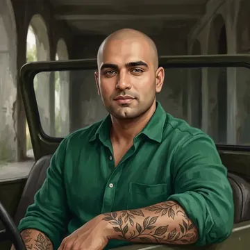 Ritratto di Anuj Suri, un personaggio AI