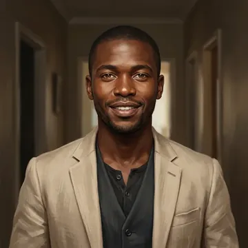 Portret postaci AI o imieniu Asani Nkosi