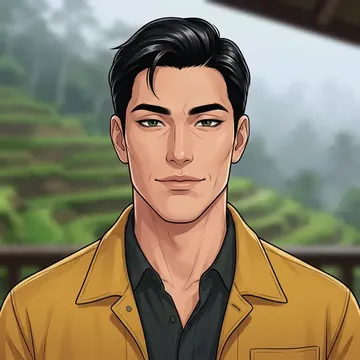 Retrato de Aska Supriyanto, um personagem de AI
