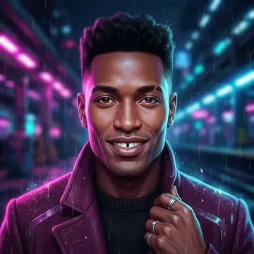 Portrait of Ateenyi Kamau, an AI character