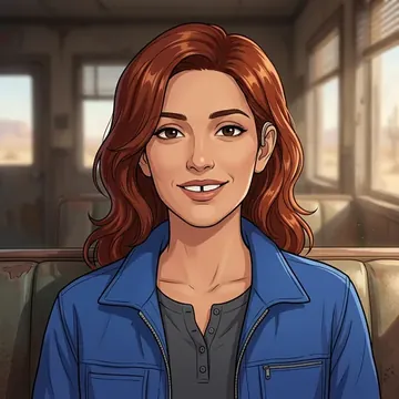 Portrait of Audrey O'Meara, an AI character