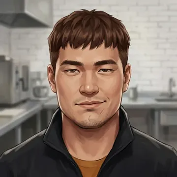 Portrait of Aurelio Gusmão, an AI character