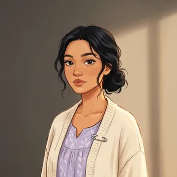 Ayu Rahmawati का पोर्ट्रेट, एक AI कैरेक्टर