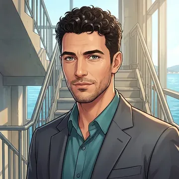 Portrait of Bahir Ziani, an AI character