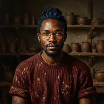 Retrato de Baraka Dabir, um personagem de AI