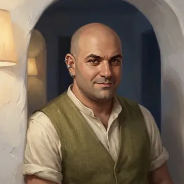 Portret postaci AI o imieniu Bari Hedfi