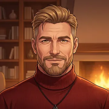 Bastian Bergen का पोर्ट्रेट, एक AI कैरेक्टर