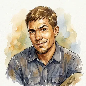 Retrato de Baudilio Cardona, un personaje AI