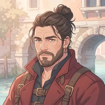 Portrait of Belisario De Silvis, an AI character