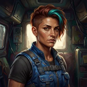 Portrait of Bellamy Kensington, an AI character
