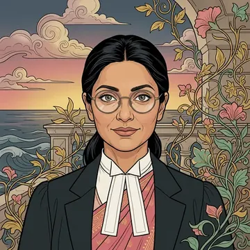 Ritratto di Bindiya Dhanani, un personaggio AI