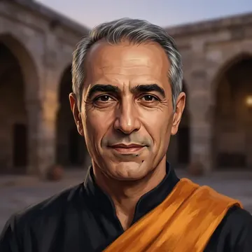 Ritratto di Boran Omid, un personaggio AI