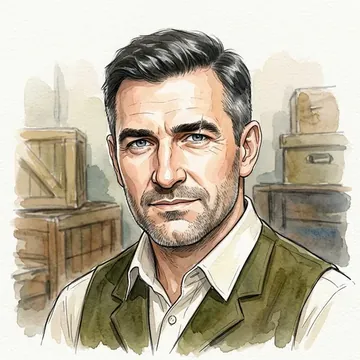 Ritratto di Borys Macek, un personaggio AI