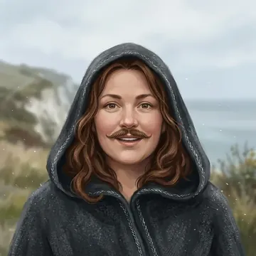 Porträt von Brenna Kragmarrow, einem AI-Charakter