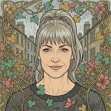 Retrato de Bronagh Doherty, um personagem de AI