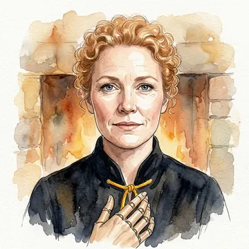 Portrait of Caelindra Celandine, an AI character