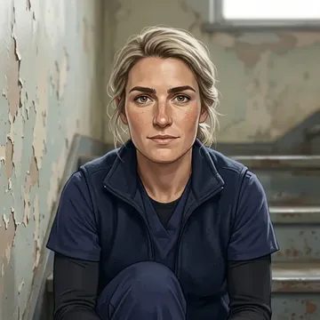 Portrait of Caitlin Crichton, an AI character