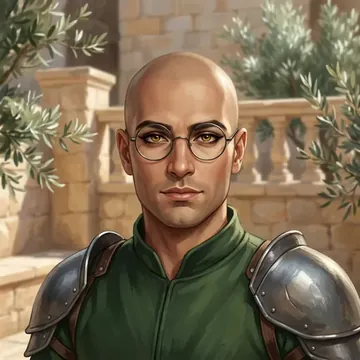 Portrait of Calindor Crespigny, an AI character