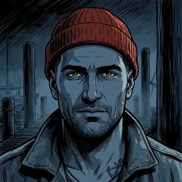 Retrato de Campbell Ironside, um personagem de AI
