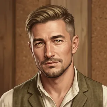 Portrait of Cecilio Gusmão, an AI character