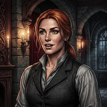 Portrait of Ceinwen Bowen, an AI character