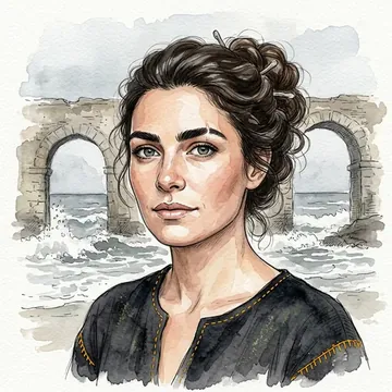 Portret postaci AI o imieniu Ceruleia Aretides