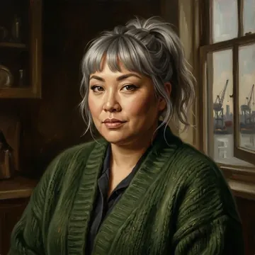 Retrato de Chae-won Hu, um personagem de AI
