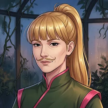 Porträt von Cornelia Mortis, einem AI-Charakter