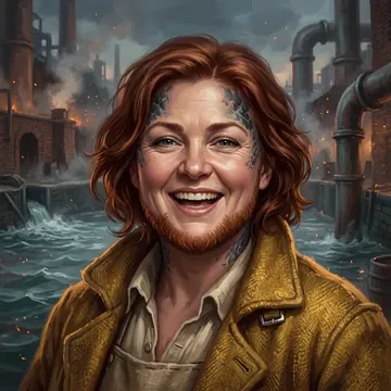 Portret postaci AI o imieniu Cruenta Ashfang