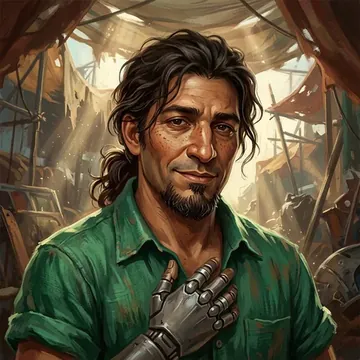Portret postaci AI o imieniu Cruz Candelario