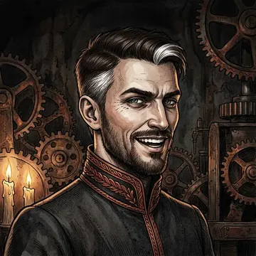 Portrait of Daelon Van Diora, an AI character