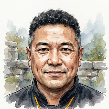 Portrait of Daishan Haoran, an AI character
