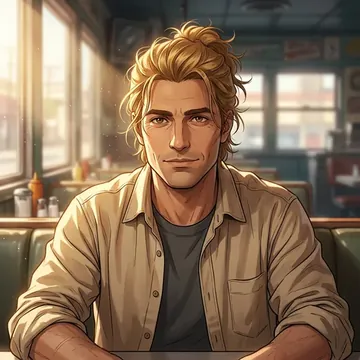 Portrait of Dalton Ashford, an AI character