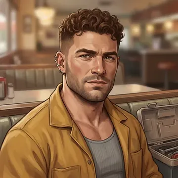 Dalton Hathaway का पोर्ट्रेट, एक AI कैरेक्टर