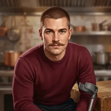 Portret postaci AI o imieniu Danek Rybak