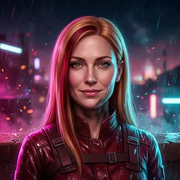 Portrait of Danica Tehrani-Flynn, an AI character