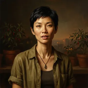 Portret postaci AI o imieniu Danling Xie